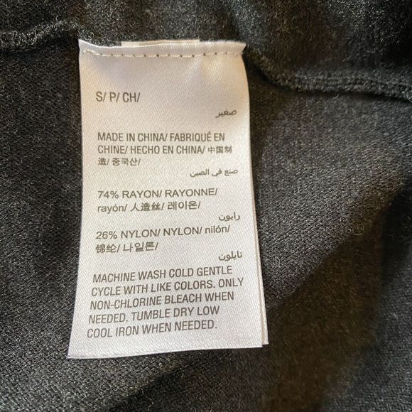 Alfani‎ Black Blue Grey Colorblock Asymmetrical Hem Turtleneck Poncho Sweater Sm - Picture 13 of 13